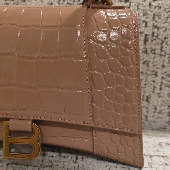 Balenciaga Tan Croc-Embossed Mini Bag - Picture 4 of 16